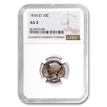 1916-D Mercury Dime AG-3 NGC